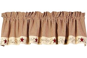 The Country House Collection's Stars And Berries Country Valance: A Window Treatment Masterpiece