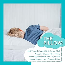 Youth Pillow - 16 X 22 - Soft & Hypoallergenic - Kids Sleeping Pillow - Toddler Bed Pillow - Perfect Size - Backed by Our Love The Fluff Guarantee (2 Pack)