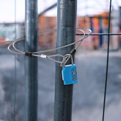 Miniatura 5 de Paquete de 12 cables de seguridad para equipaje con bucles de 4 pies y 0.118 in recubierto de acero trenzado para bicicleta, cable de doble bucle