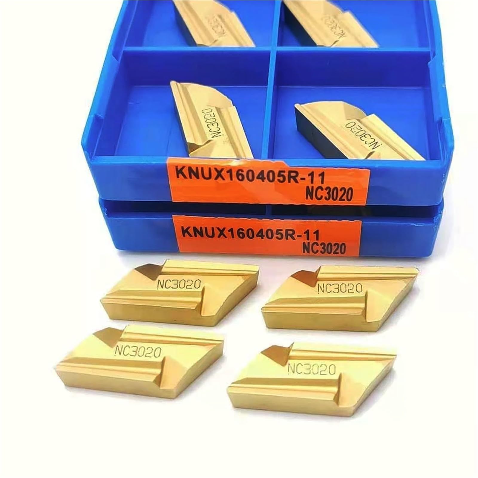 10 Uds NC3020 KNUX160405R11 NC3020 Herramienta de Torno Hoja de carburo Herramienta de Repuesto Hoja fresadora Herramientas de torneado