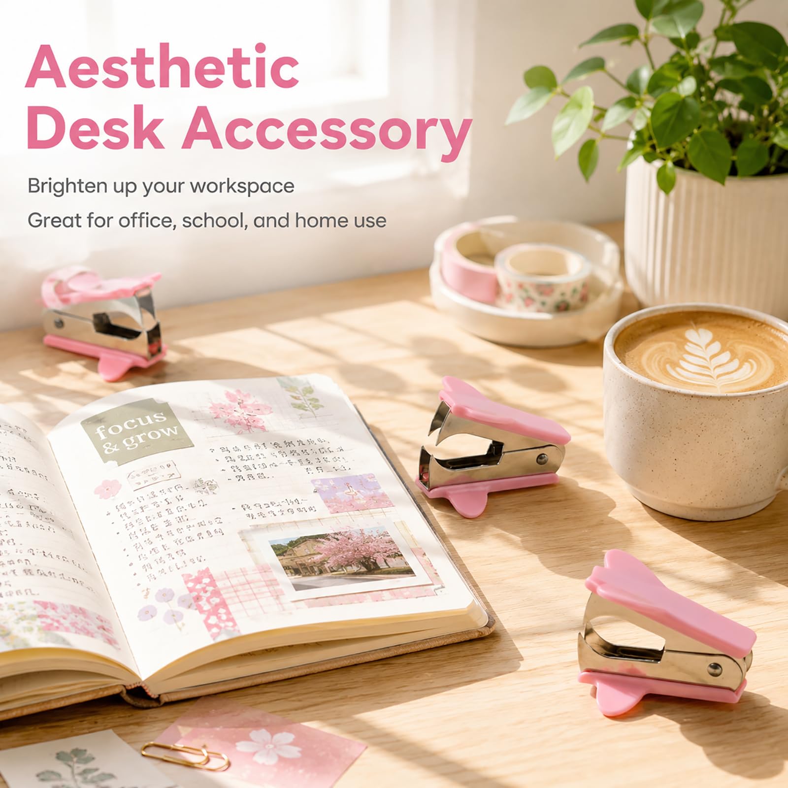 3 Stück Heftklammerentferner Rosa, Klammerentferner mit Breitem Fingergriff und Metallklaue, Entklammerer für Standardheftklammern, Dokumente, Papier, Büro, Schule, Zuhause und Schreibtisch
