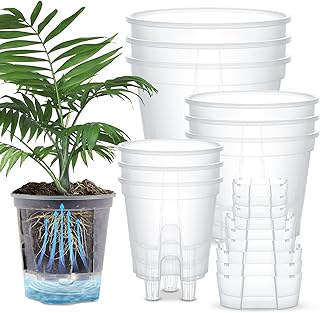 Wonderjune Self Watering Pots for Indoor Plants with Deep Reservoir and ...
