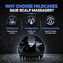 MILDCARE Jumbo Scalp Massager Brush (Black) | Soft Silicone Shampoo Brush for Deep Scalp Cleaning, Gentle Exfoliation & Relaxing Head Massage | Hair Oil Massage & Dandruff Care | Wet & Dry Use Enhanced Hairwash | For Men & Women gallery image