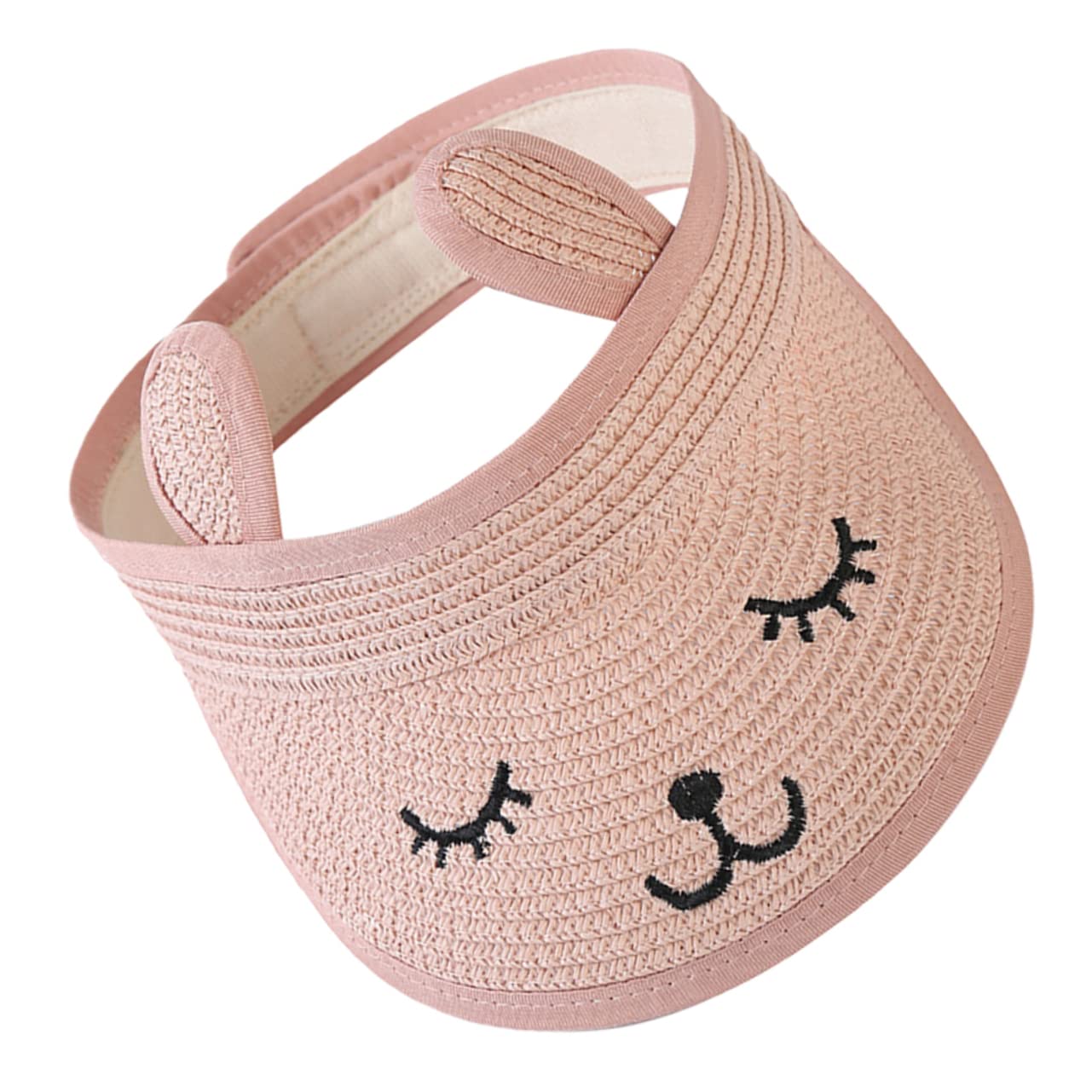 BESPORTBLE 5 Pezzi Cilindro Vuoto strenne Natale Cappello Sole Cappellino Visiera Tappi Piscina Spiaggia Visiera Parasole UV Protezione Alette Parasole per Donna Visiere per Donna Papiro Rosa