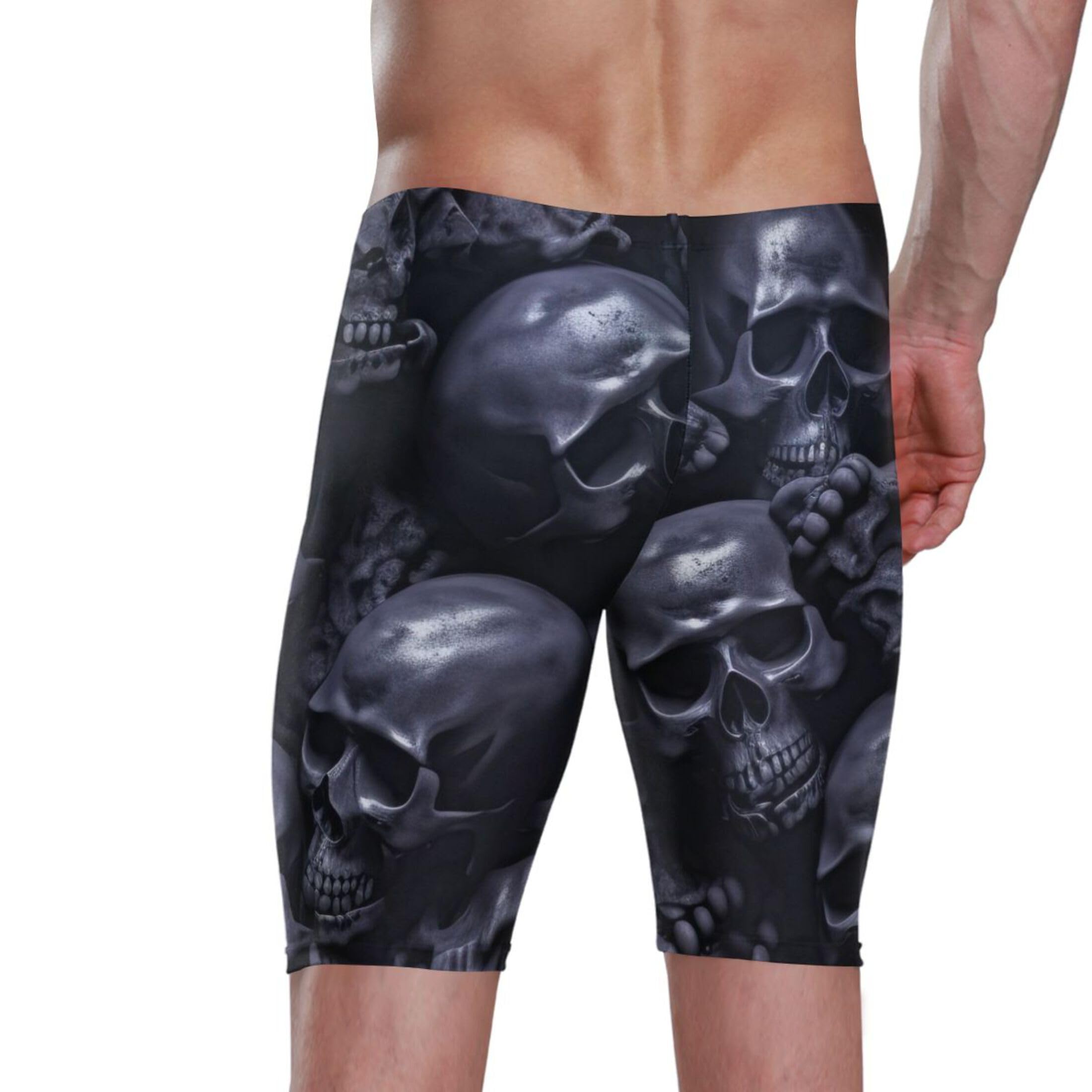 UMIRIKO Sugar Skull Skeleton Gothic Men's Swimsuit Swim Jammers L B0400486