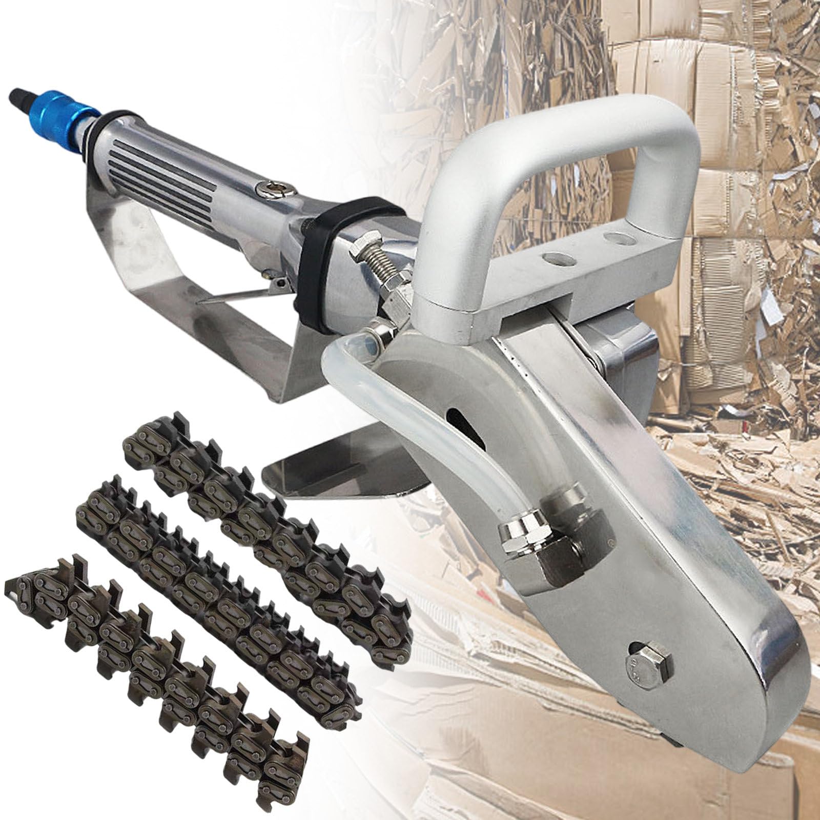 Máquina manual para deshacer bordes de papel y cartón con extractor neumático de 18 dientes