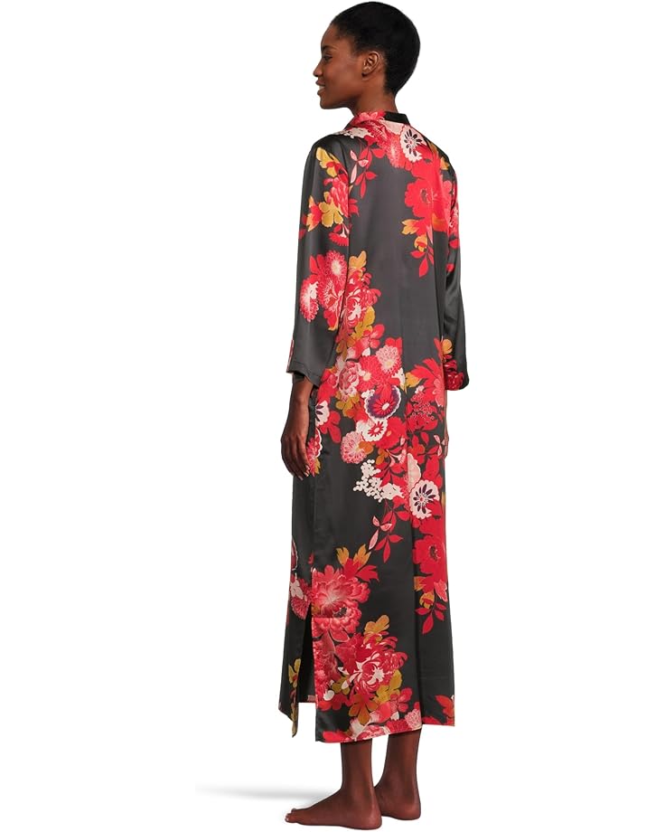N by Natori Empress - Printed Satin Mandarin Collar Caftan - #3 of 4
