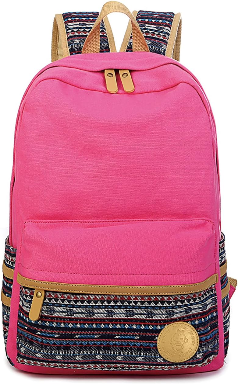 Leaper Mochila casual de lona para portátil Bolsa de viaje