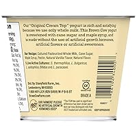 Vista 6 de Brown Cow Cream Top Vanilla Whole Milk Yogurt, 5.3 oz. Cup - Creamy, Delicious Yogurt