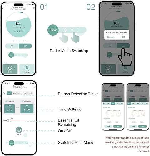 Miniatura 7 de Kit de iniciación de difusor de aroma, difusor de aceite esencial sin agua para el hogar, difusor de aire para habitación grande, máquina de aire de