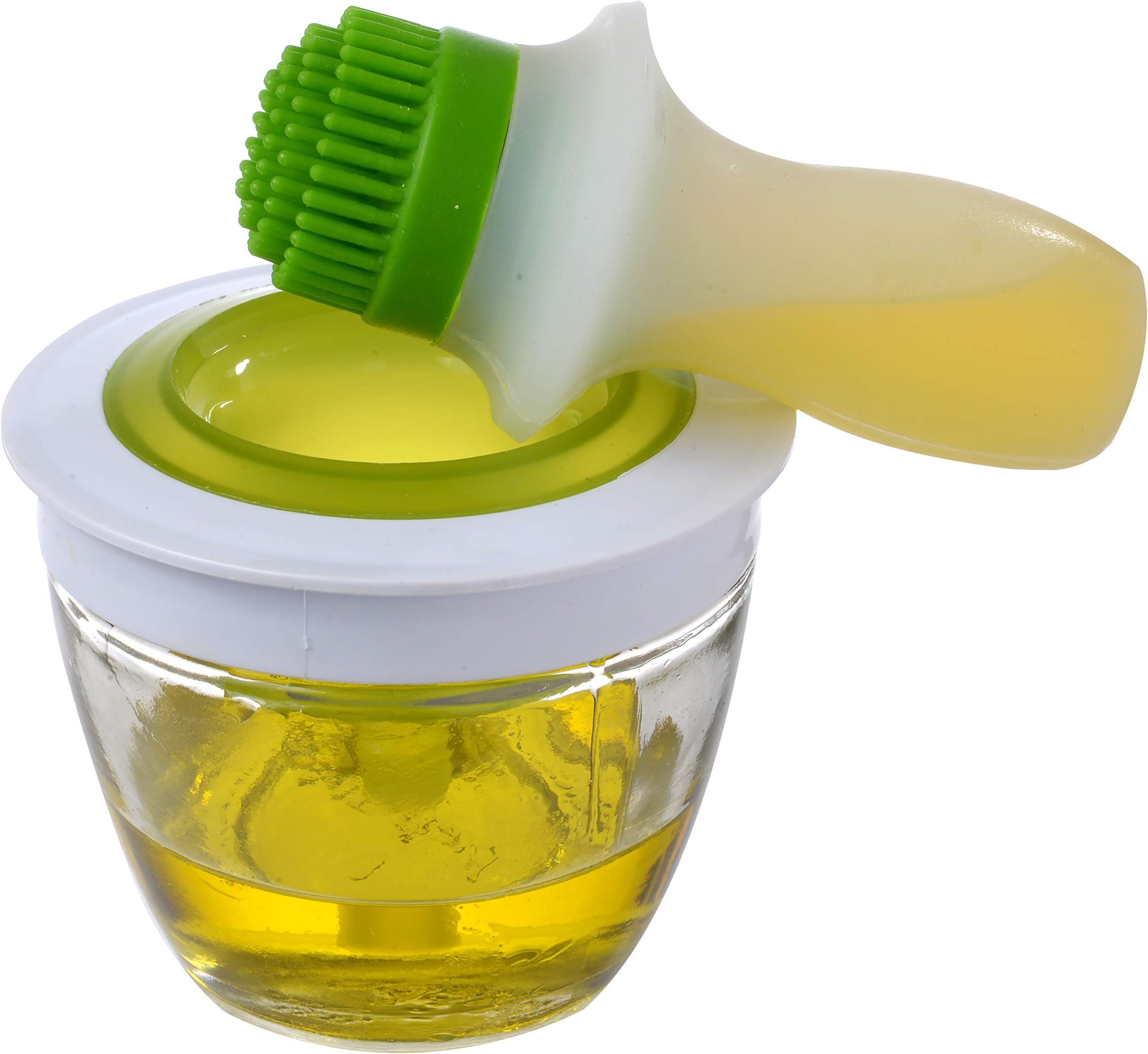 Garlic Press Rocker Stainless Steel Ginger Crusher Squeezer with Ergonomic handle Includes Silicone Garlic Peeler Spoon/Cleaning Brush Has Been Adjusted To Clean Garlic Residue inside The Holes. (1, yellow)