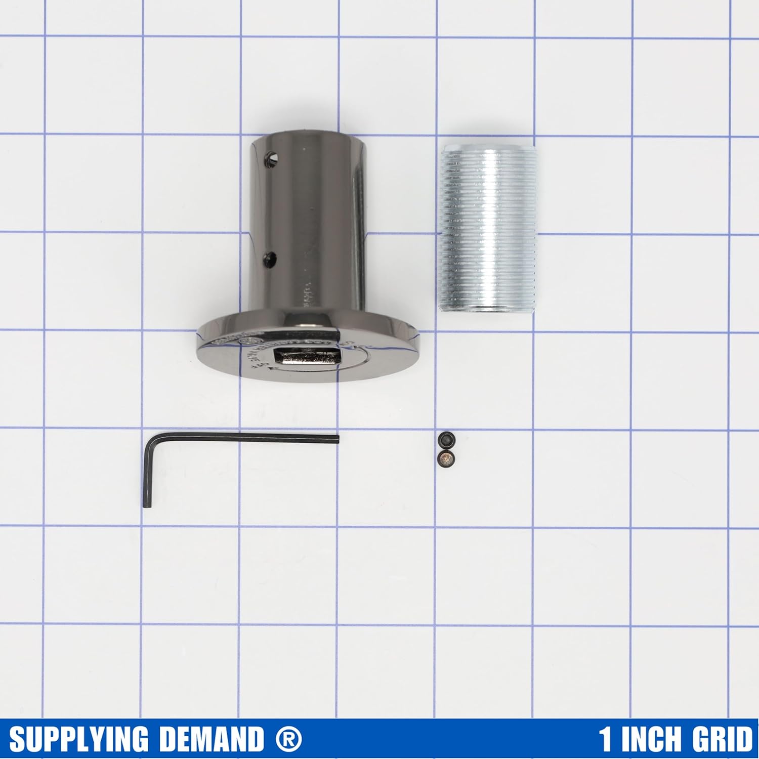 Supplying Demand UCVR-PWT Fireplace Fire Pit | Universal Flange-Pewter with Threaded Bushing and Hex Wrench