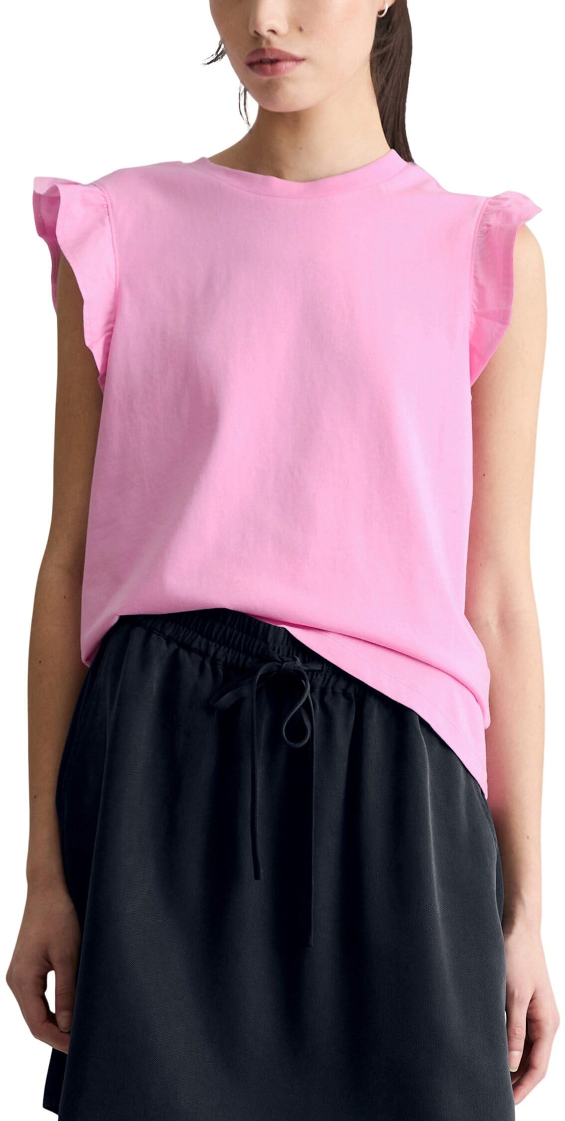 Marc OߴPolo Denim Damen Tanktop mit Volantärmeln Regular Fit