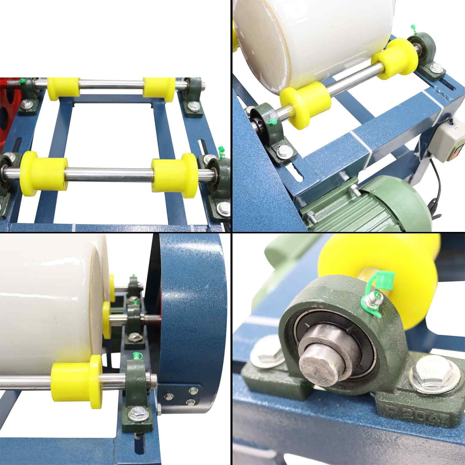 220 V Keramik-Kugelmühle, Schleifmaschine mit zwei 5-L-Keramikgläsern, 550 W Feinmahlkugelmühle, Pulverisierer für Tintenglasuren, Labor, Mineralkeramik