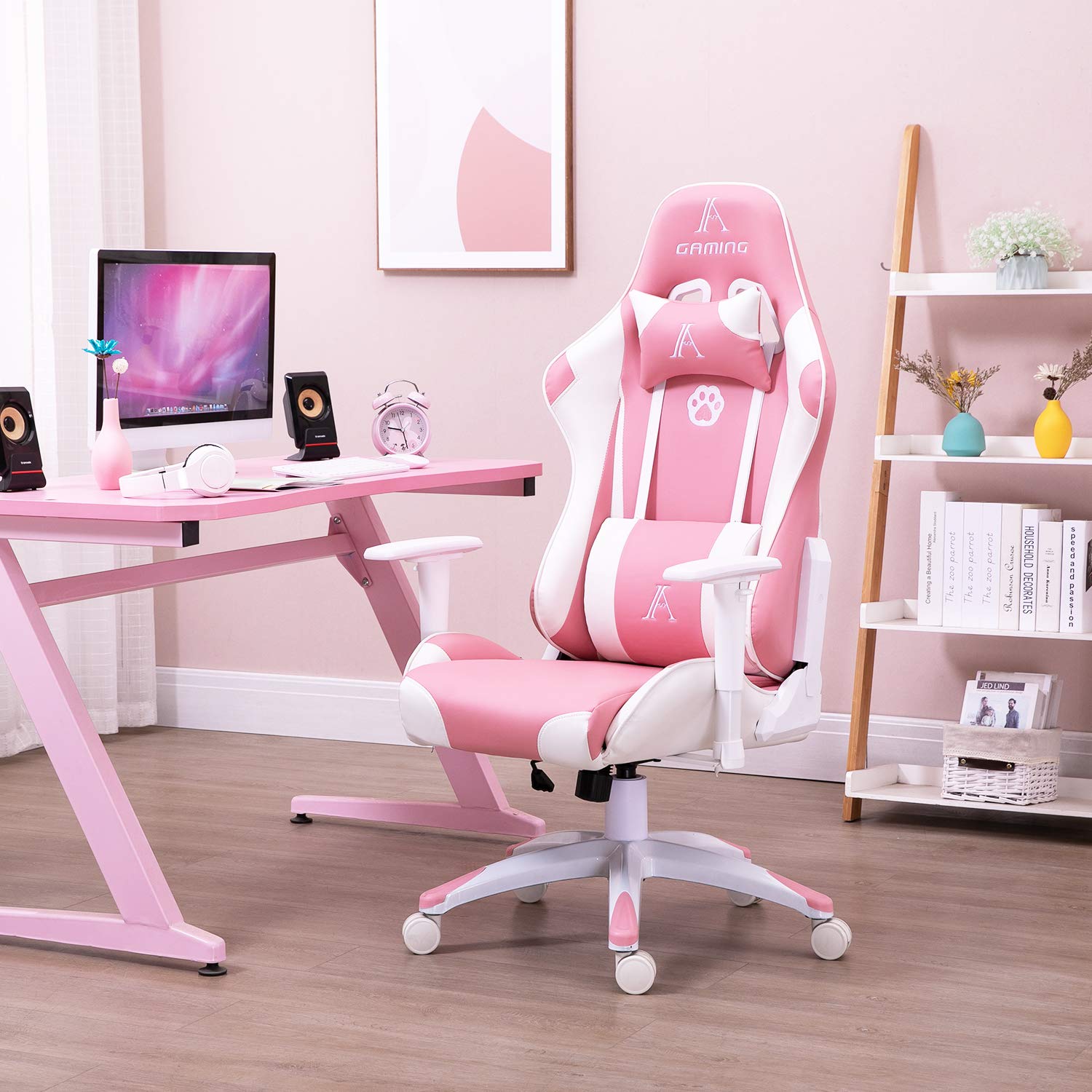 AJS Pink Gaming Chair, High B...B08QMK8N3H