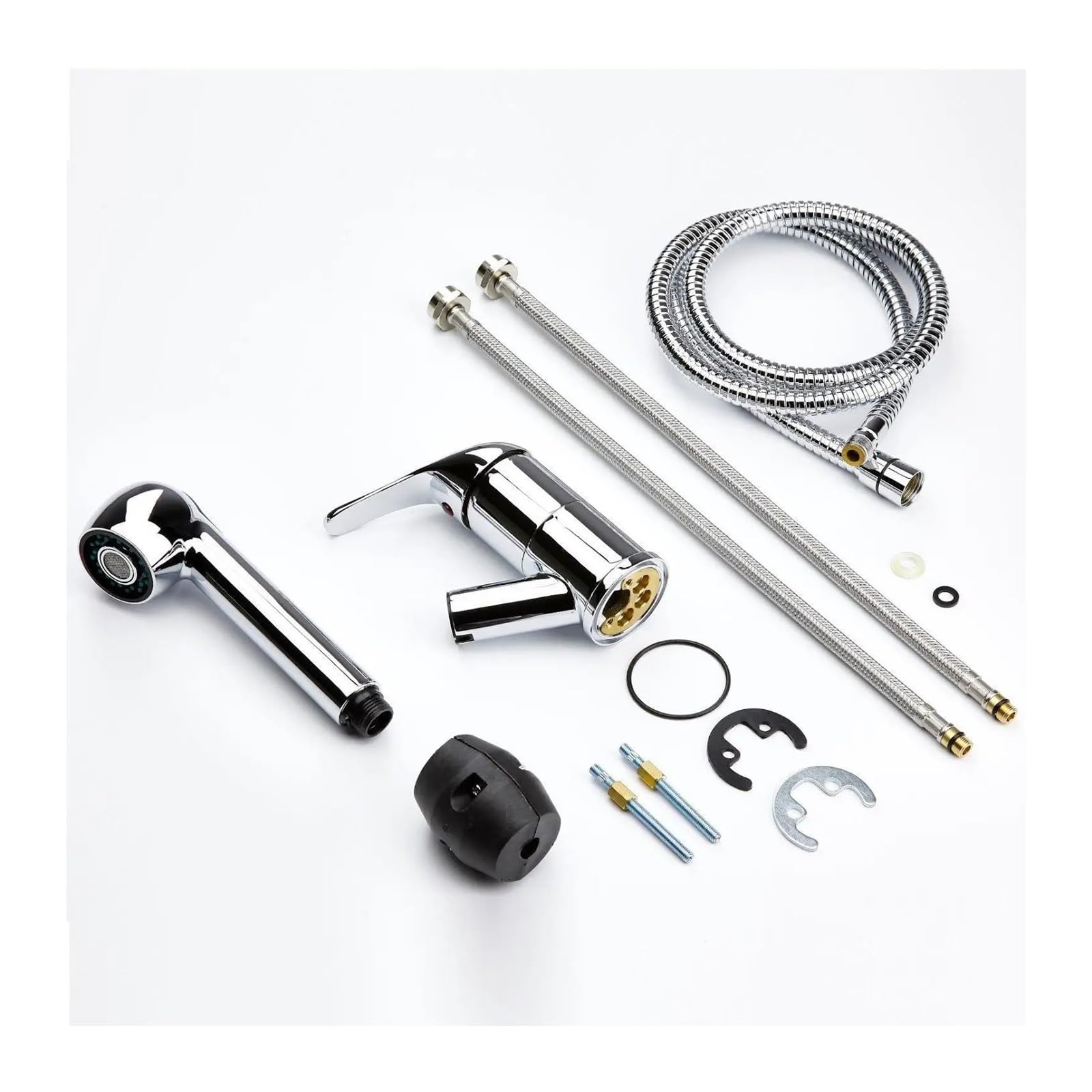 1Set for Camper Caravan Cromato Miscelatore Rubinetto Estraibile Spray Push Fit 12mm John Guest/Coda di Balena RV Parti e Accessori Accessori per Ricambi Camper