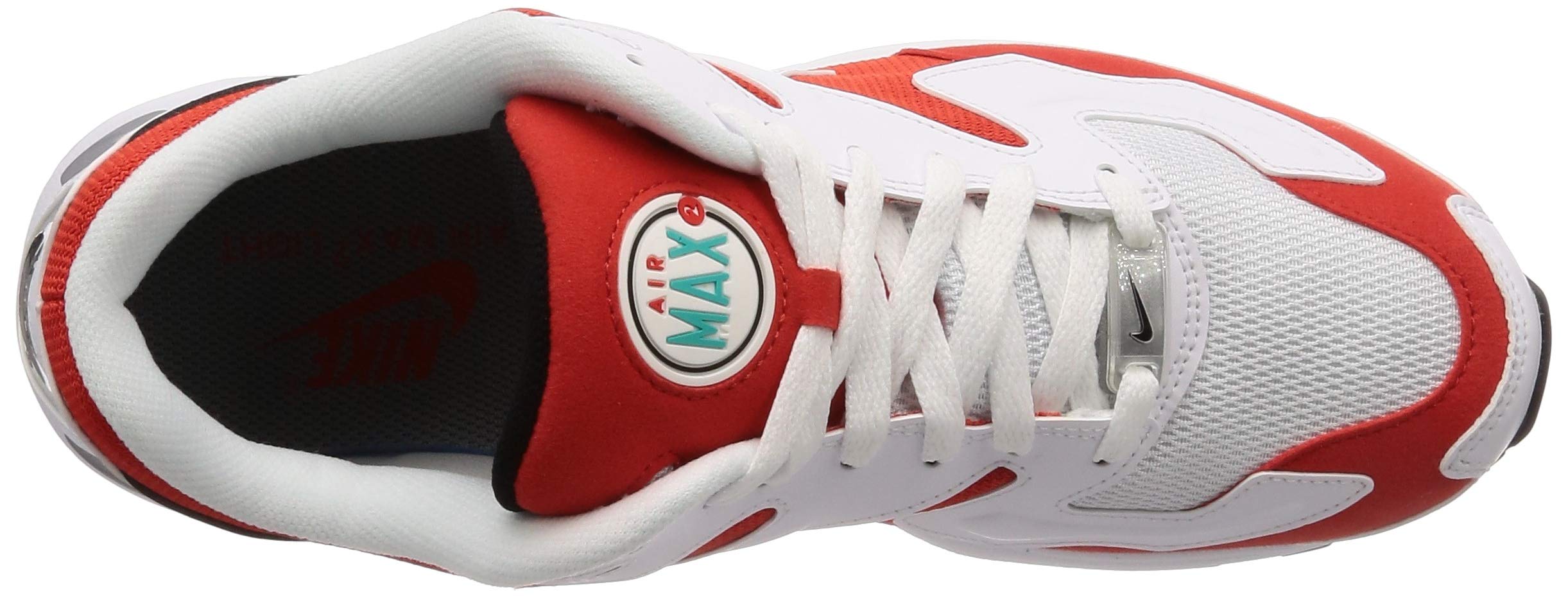 NIKE Męskie buty lekkoatletyczne Air Max2, 46, Biały czarny i niebieski