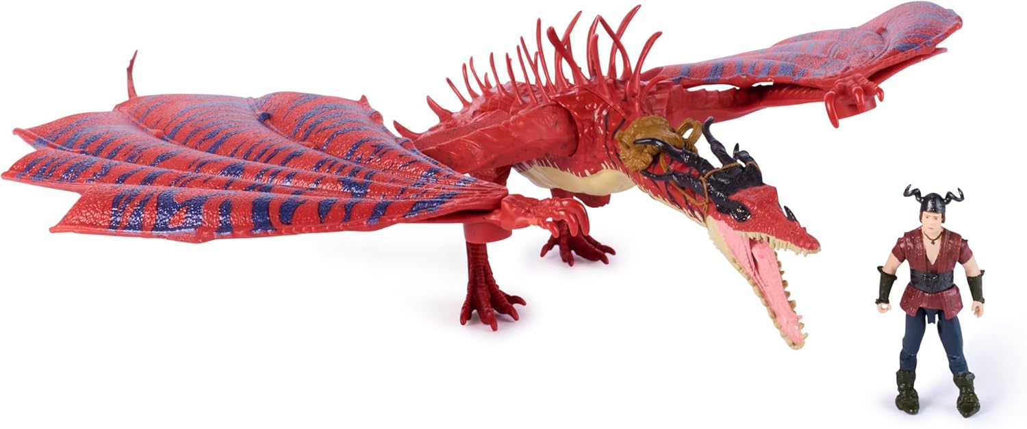 DreamWorks Dragons How to Train Your Dragon, Monstrous Nightmare and Snotlout, Viking Duo Action Figures, Kids Toys for Boys Ages 4 and up