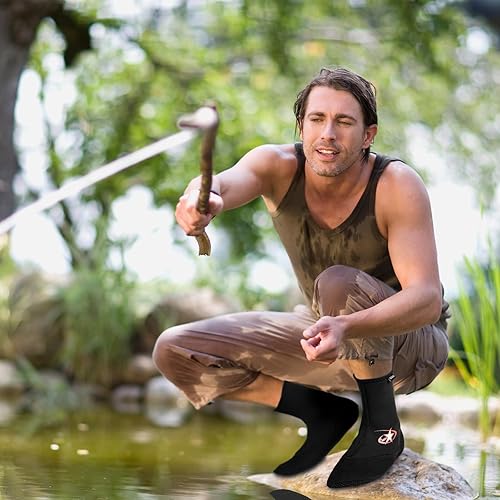 Miniatura 10 de LIXUFRHK Calcetines de neopreno impermeables de 0.08 pulgadas para buceo a prueba de arena, calcetines de voleibol para deportes acuáticos al aire