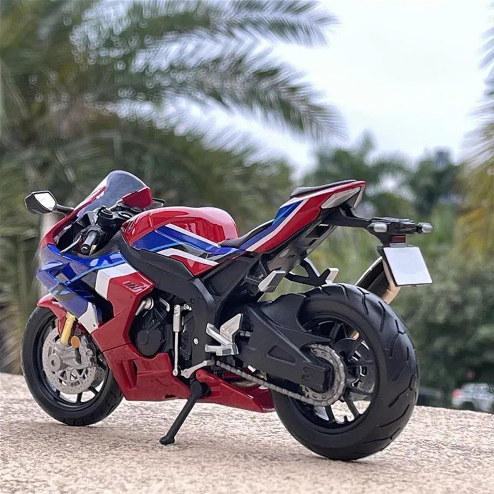 SEYXF Motorbike Toy Motorcycle Model Simulation Alloy Toy for H-onda CBR1000 RR R Fire Blade 1/12(with Foam Box)