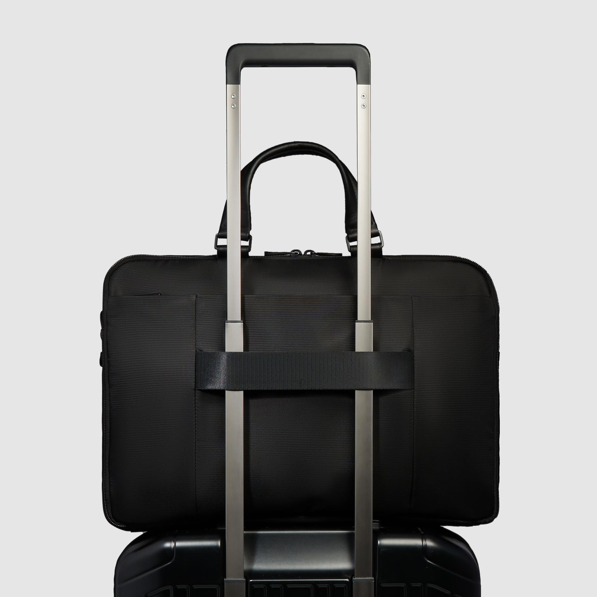 PIQUADRO – Borsa da Lavoro – Porta PC 15,6" - In Pelle e Tessuto – Uomo