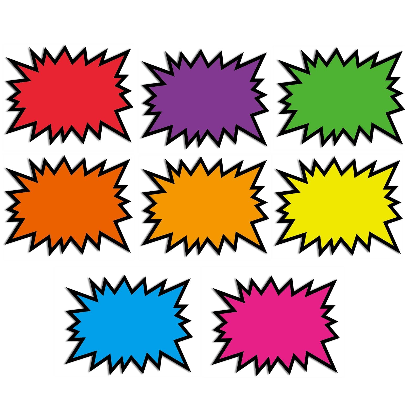 FACATH 160pcs Fluorescent Neon Signs, 8 Colors Starburst Signs for Retail, Garage Sale Sign, Yard Sale Supplies Price Tags Sign, Poster Board Decorations