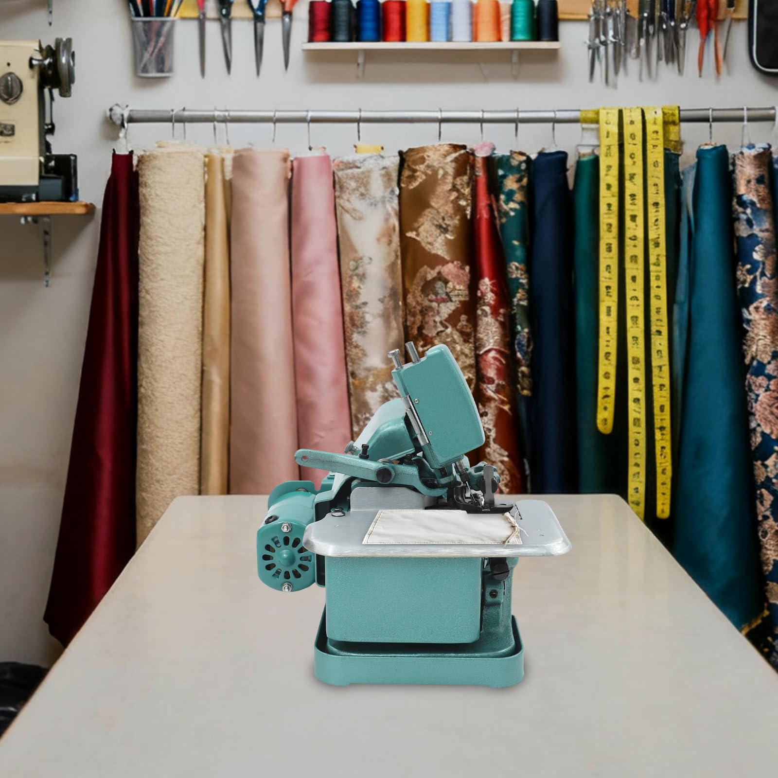 Macchina da cucire overlock da 150 W, con interruttore a pedale, 9000 giri/min, 3000 punti/min | Macchina per overlock elettrica da 220 V, gamma di larghezza 2,5-3,5 mm, per sartoria, negozi, centri commerciali