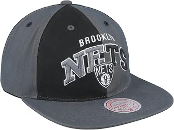 Mitchell & Ness Brooklyn Nets NBA Pinwheel of Fortune Snapback Hat, Gray/Black