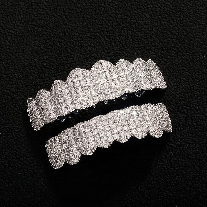 Juego de Grillz para Dientes con Piedras CZ, 8 piezas miniatura 7