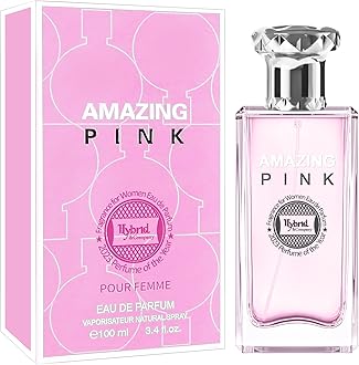 Hybrid & Company Amazing Pink Pour Femme Eau De Parfum Natural Spray Vaporisateur,3.4FL.OZ