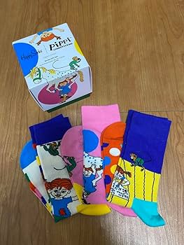 Amazon.co.jp: ハッピーソックス 靴下 コラボ 長くつ下のピッピ