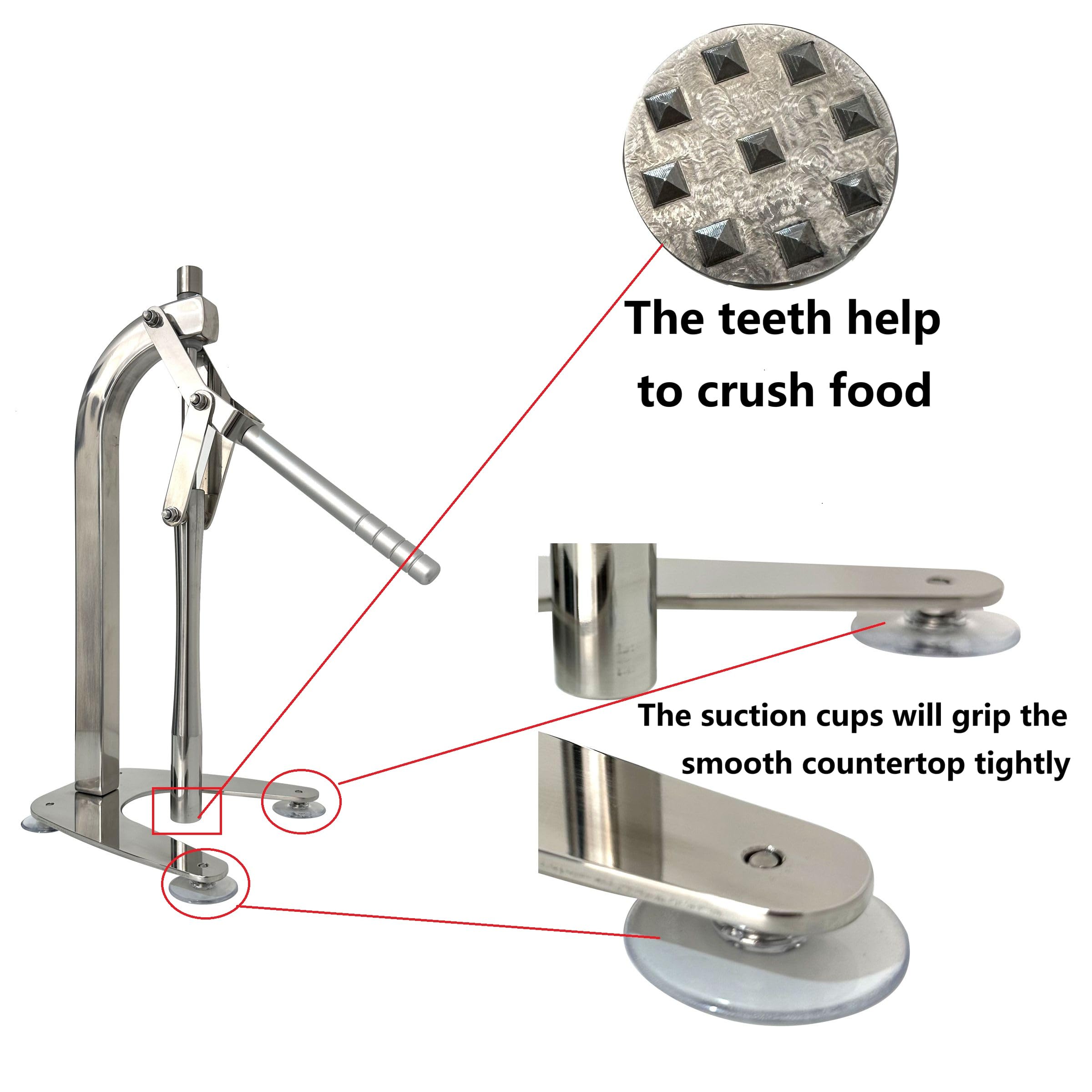 XMWN Manual Desktop Heavy Duty Lemon Smasher Orange Juicer Lemon Squeezer Lime Extractor Nut Grinder for Fruit and Nuts (WN015)