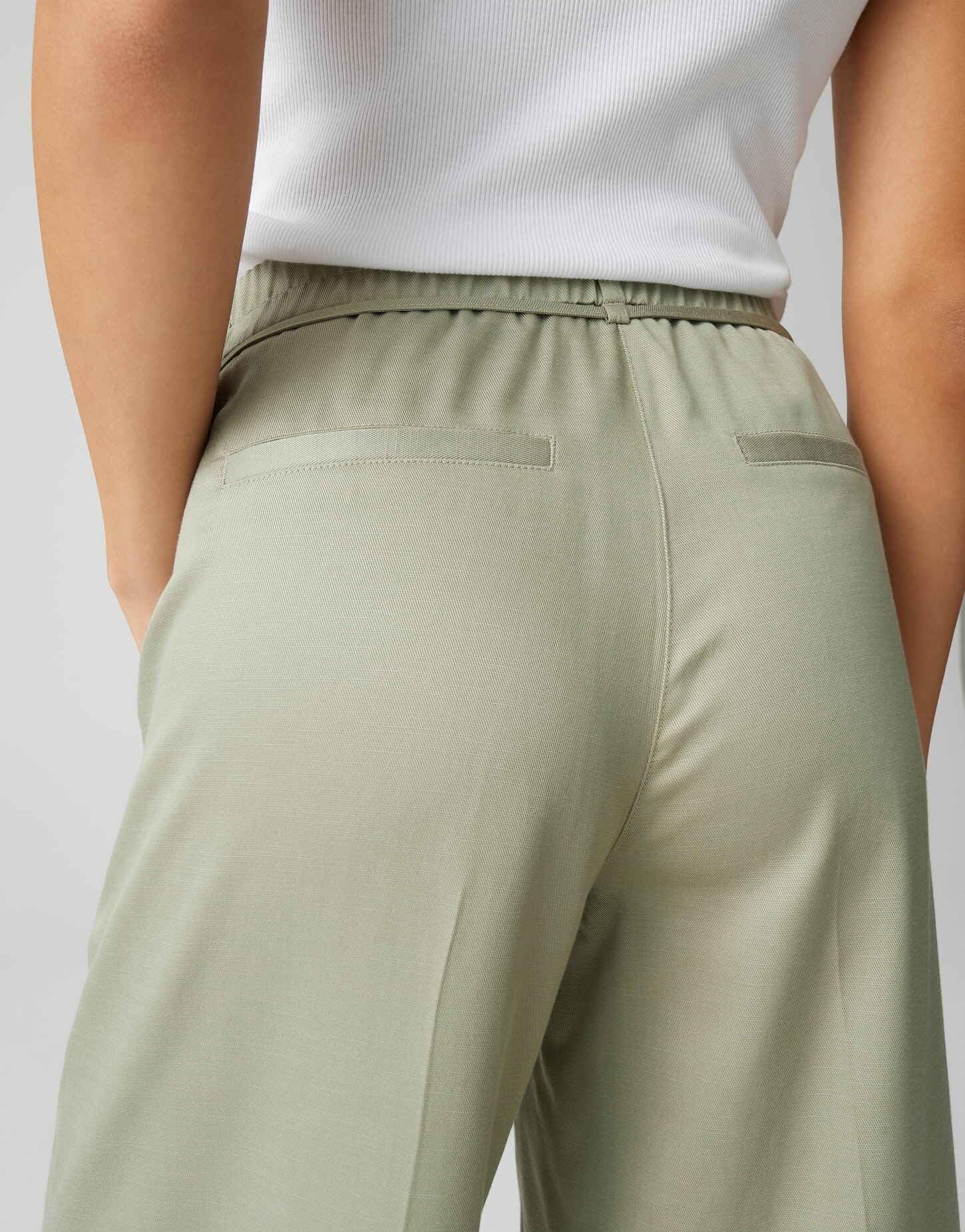 OPUS Damen City Pants | MEERI Bloom Relaxed City Pants aus Lyocell Cotton Mix