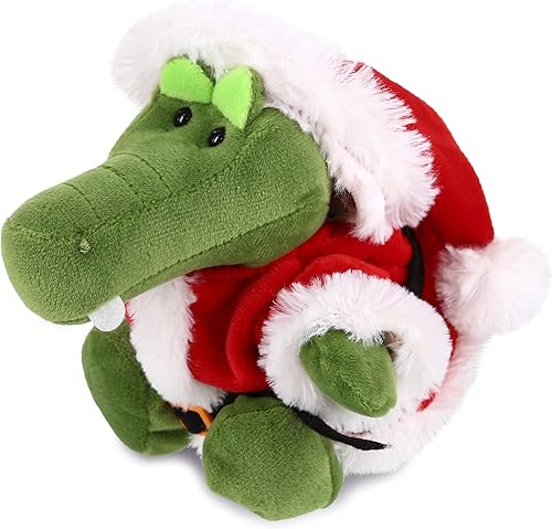 DolliBu Peluche de cocodrilo de Papá Noel, súper suave, disfraz de animal salvaje con traje de Papá Noel rojo, lindo regalo de vida silvestre, DolliBu Peluche de cocodrilo de Papá Noel, súper suave, disfraz de animal salvaje con traje de Papá Noel rojo, lindo regalo de vida silvestre,