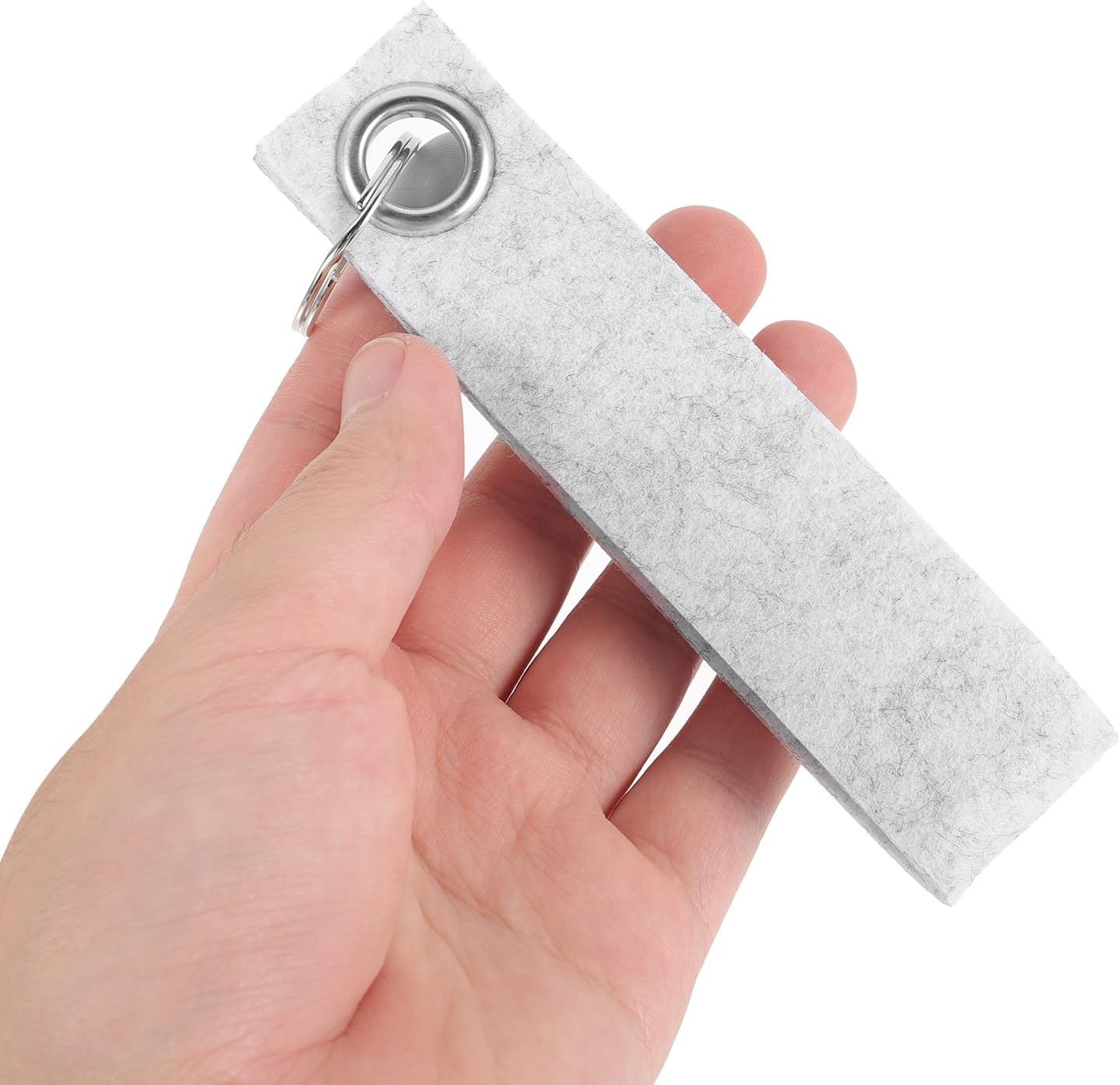 BESTOYARD 20pcs DIY Felt Keychain Craft Blank Metal Felt Ring for Festivals image 4