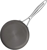 Vista 2 de Yaxa Basics Mini cacerola con tapa, 1.9 cuartos, aluminio antiadherente anodizado duro, gris