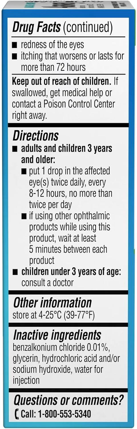Alaway Bauch & Lomb Eye Itch Relief Drops (Pack of 4)