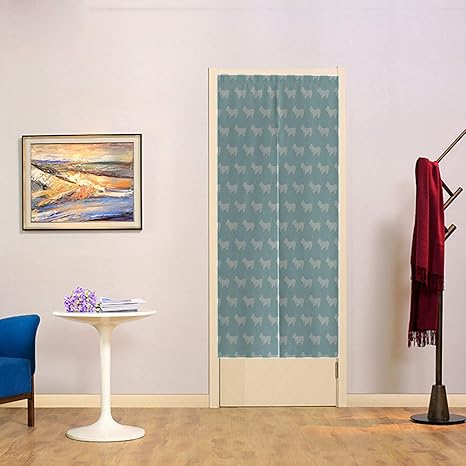 Amazon 背景 壁紙 デジタルペーパー 間仕切り リビング 綿麻 幅72cm 丈150cm 犬 動物 室内インテリア 開運 遮光 おしゃれ 天然素材 のれん オンライン通販