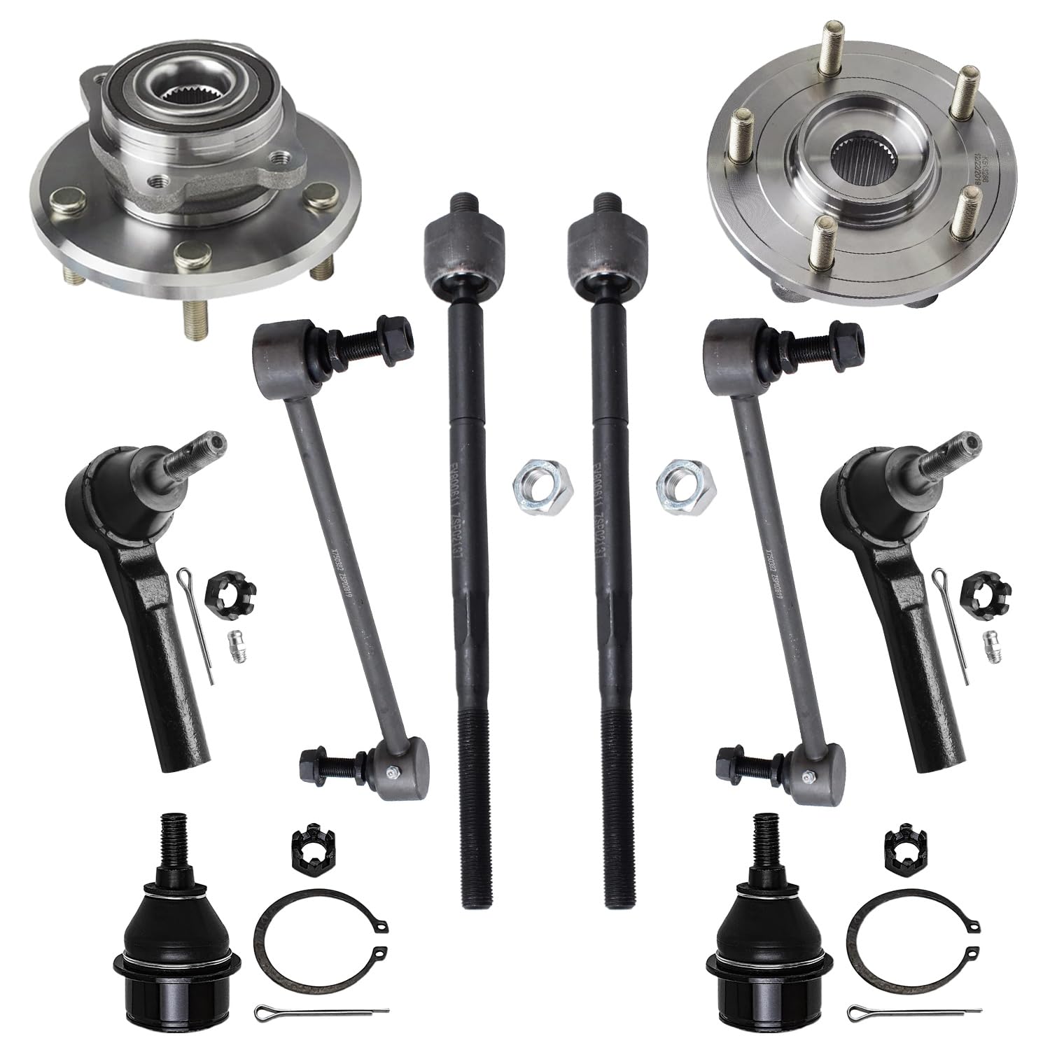 Detroit Axle - Front Wheel Hub Bearings Kit for 2009-2020 Dodge Journey