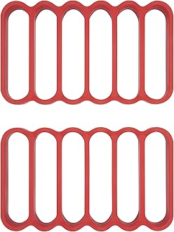 OXO - 11210100 OXO Good Grips Silicone Roasting Racks, 2-Pack,Red,Pack of 2