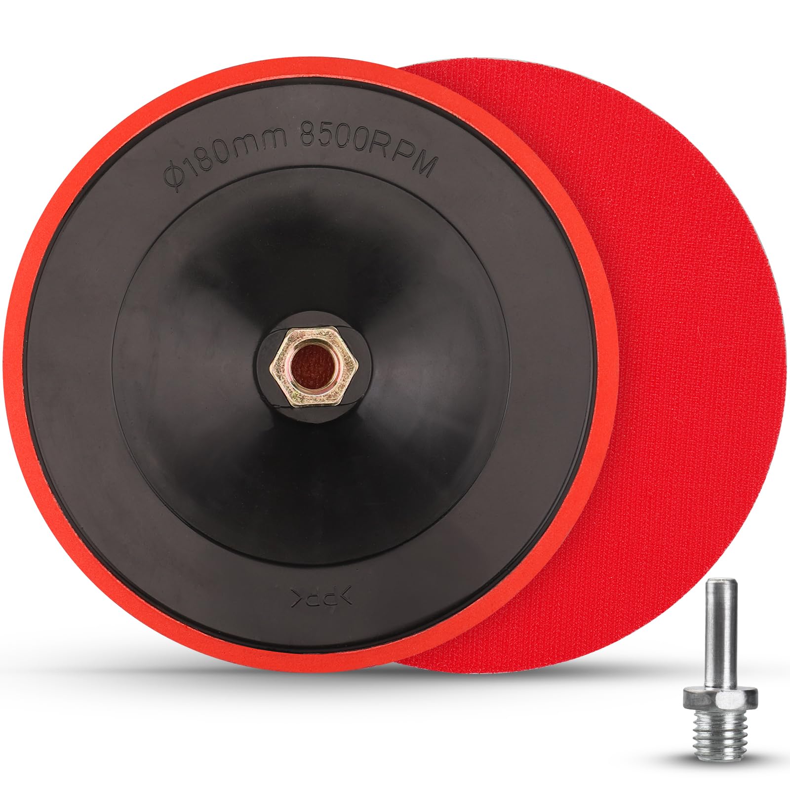 150 Mm Slijpschijf & Polijstpad – Met M14 Adapter – Haak & Sluiting – Voor Haakse Slijper & Boormachine – Voor Metaal, Hout, Marmer & Glas