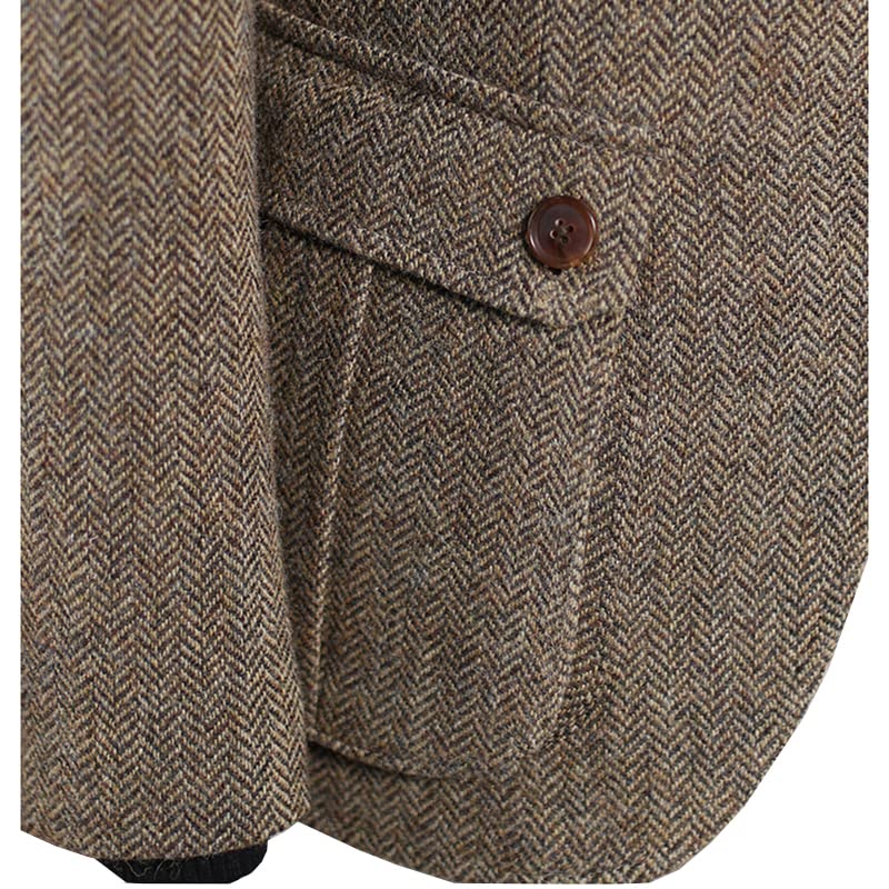 Men's Vintage Wool Blazer Herringbone Jacket Wool Blend Blazer Casual Sport Coats4