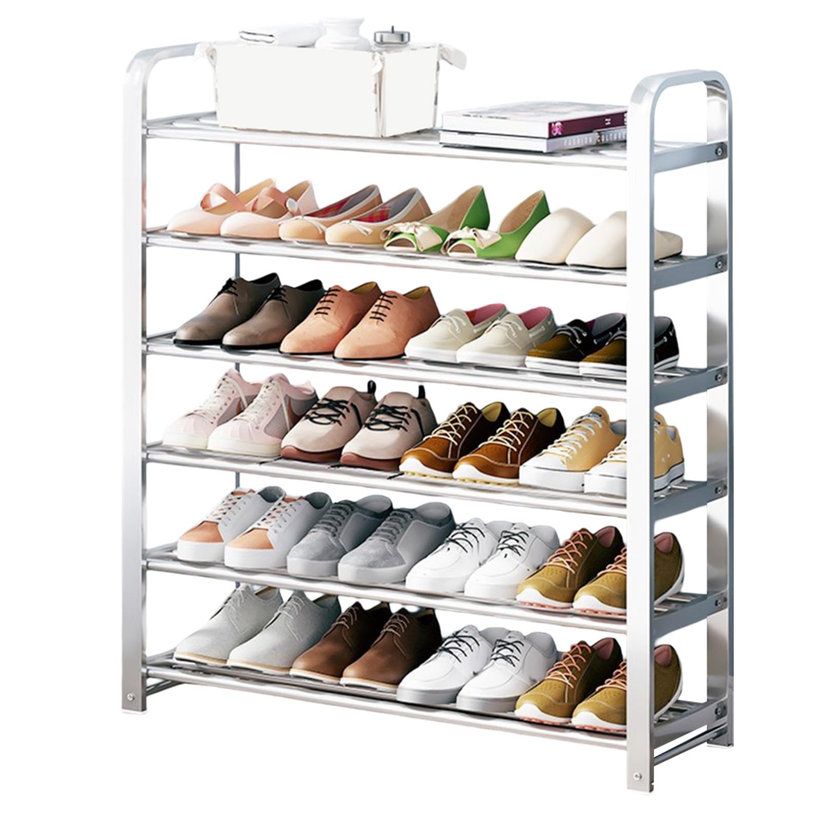 Étagère chaussures 5 niveaux meuble rangement garage et placard