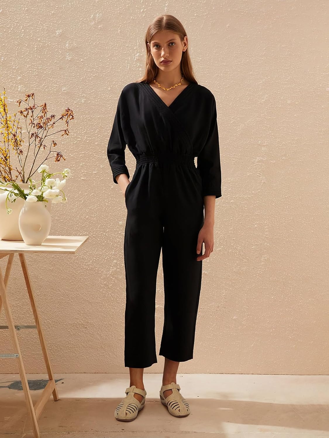 SHIBEVER Women's Wedge Sandals Summer: Closed Toe Sandals for Women Platform Dressy Wedge Size 5-11 - Image 2