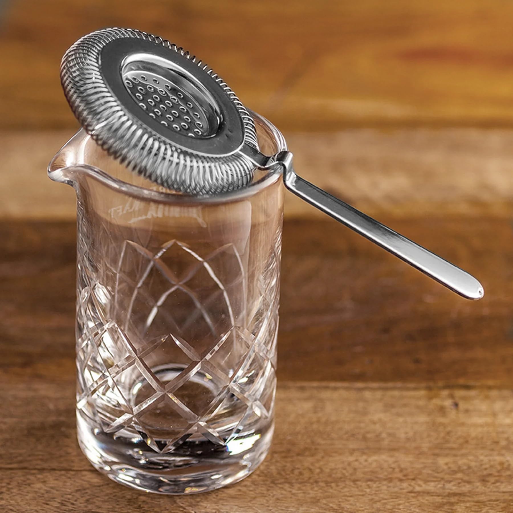 Filtro da cocktail in acciaio inossidabile per mescolare e shakerare in vetro, set di 2 pezzi in inox argentato (4 colori disponibili)