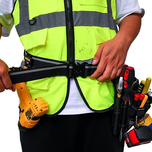 Miniatura 6 de MELOTOUGH Cinturón de trabajo de liberación rápida de 1.5 pulgadas, cinturón de herramientas de trabajo con hebilla de metal resistente para bolsa
