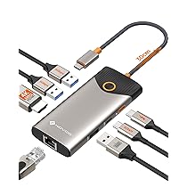 NOVOO USB C Hub, 7-in-1 Dock con HDMI 4K@60Hz, 1 Gbps Ethernet, 100W PD Ricarica, Porte USB-A, C 5Gbps, Stazione Docking Compatibile per MacBook, iPad, iPhone, Dell, HP, Surface