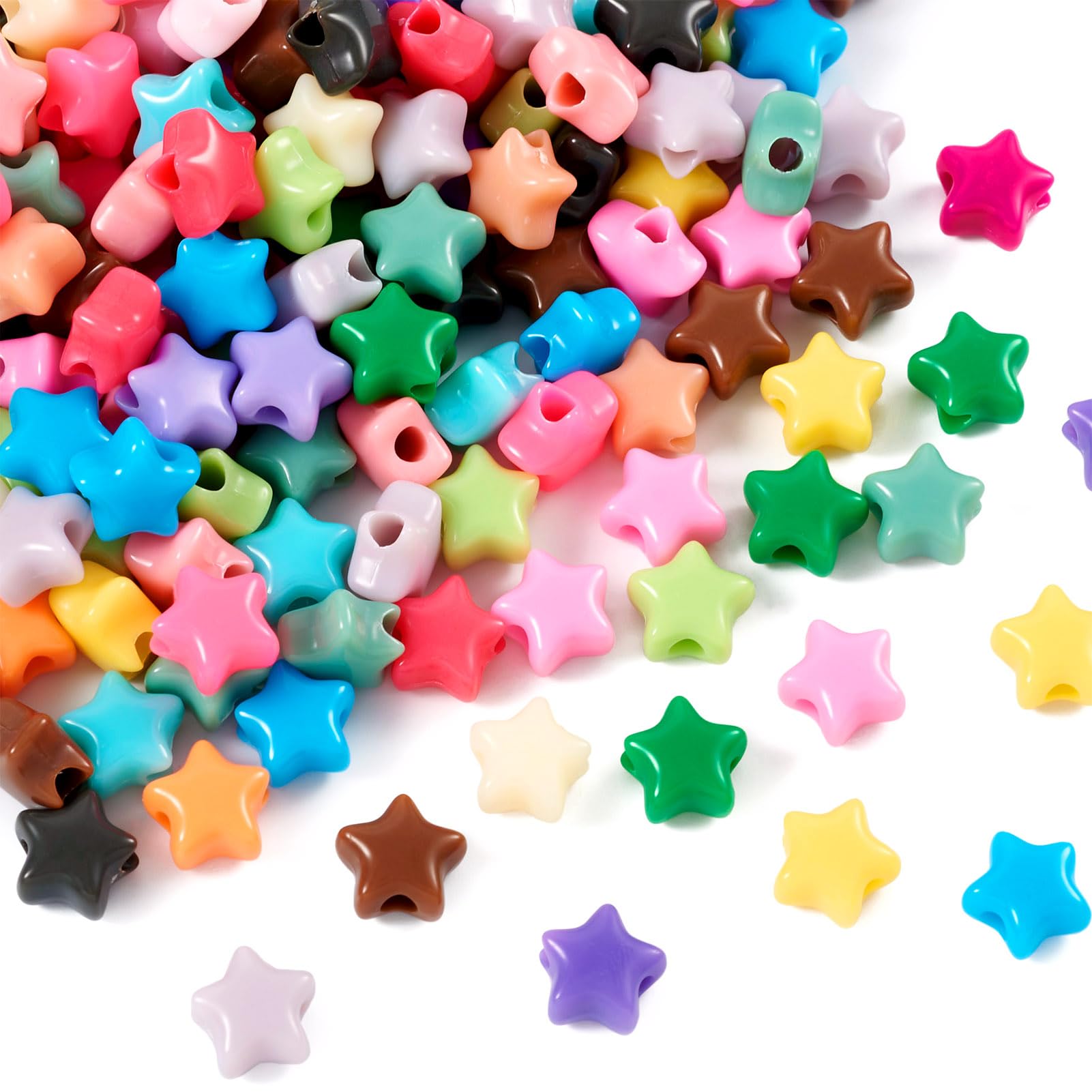 Perles acryliques en étoile perle plastique pastel pour loisirs créatifs DIY