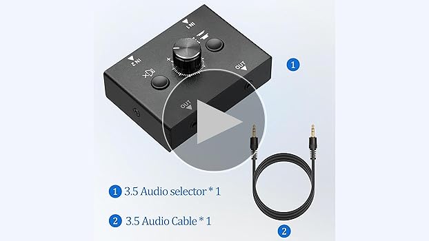Amazon.com: 3.5mm Audio Switch Stereo Audio Splitter Box 2