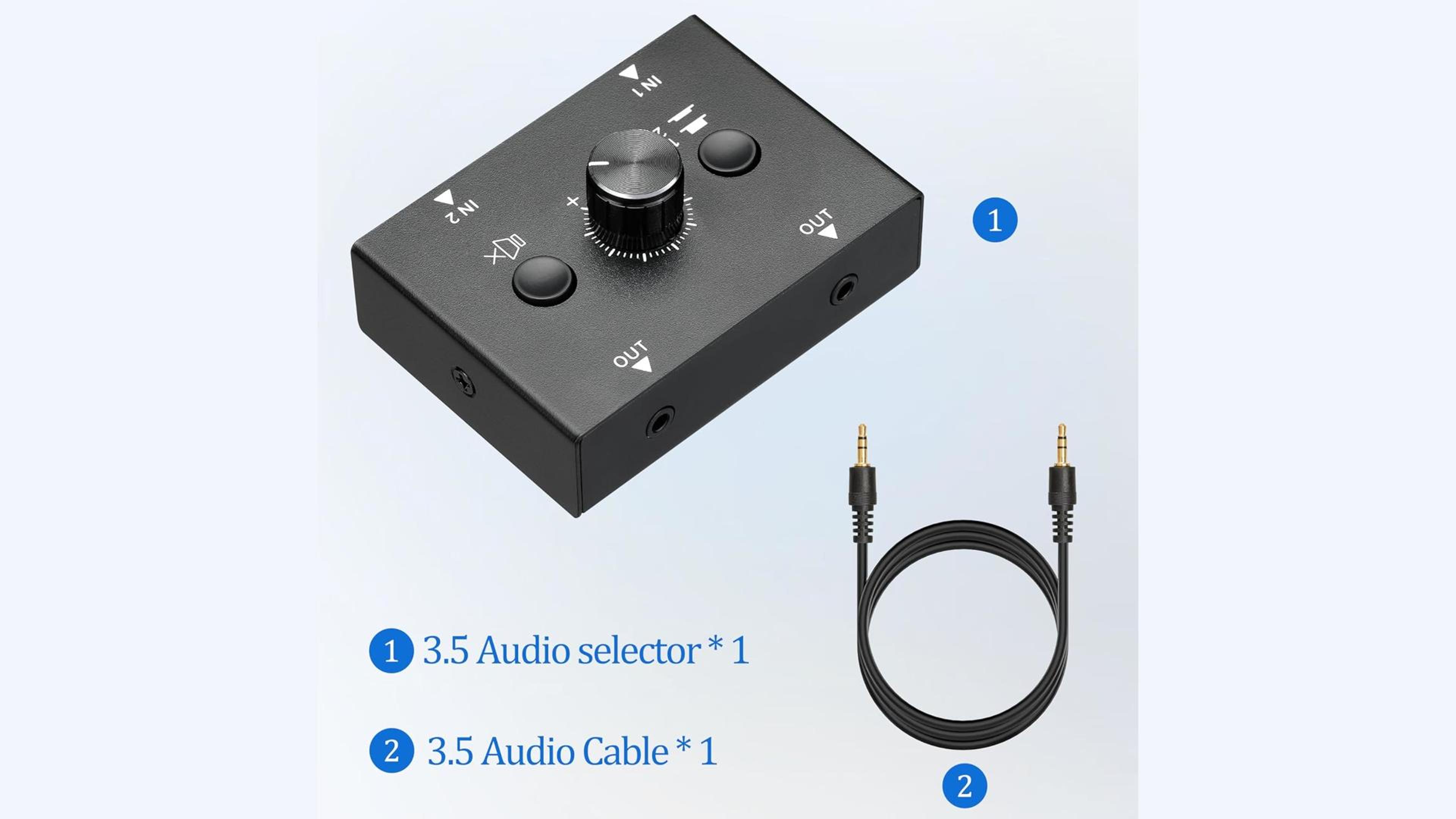 Amazon.com: 3.5mm Audio Switch Stereo Audio Splitter Box 2
